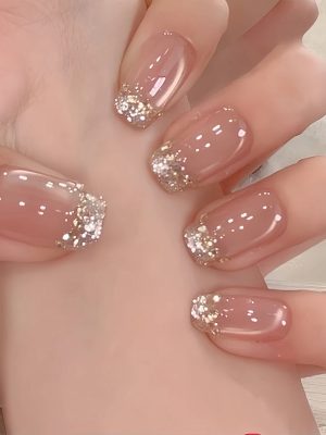Champagne Mirage Cat-Eye French Press-On Nails