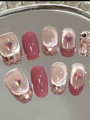 French Kiss Cat-Eye French Press-On Nails